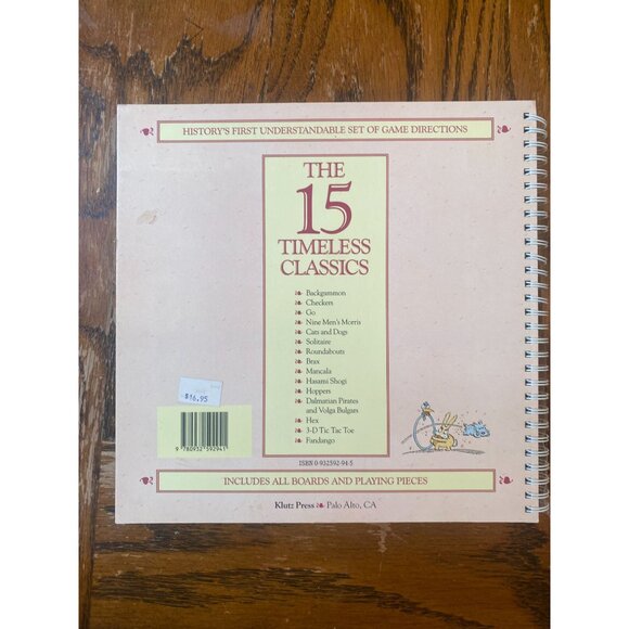 The Book Of Classic Board Games By Klutz Press Includes 15 Games & Accessories - Picture 2 of 6